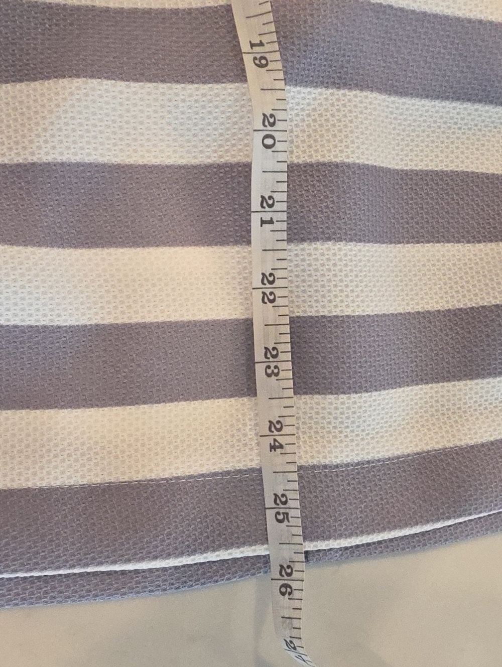 Haute Monde Gray and White Striped A-Line Skirt - Picture 7 of 8